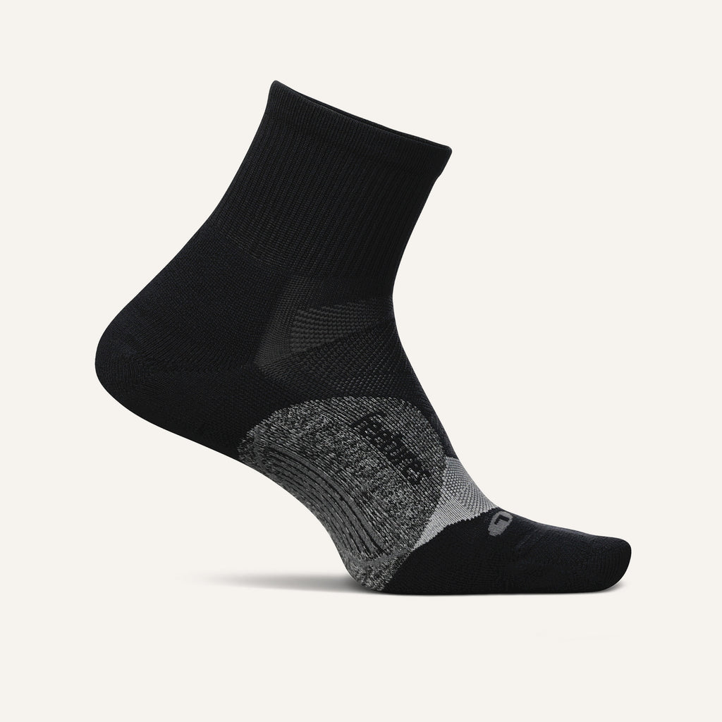 ELITE BLACK LIGHT CUSHION QUARTER SOCK