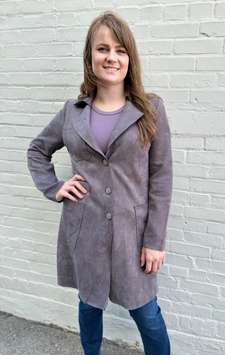 CAMILLE GREY CAR COAT