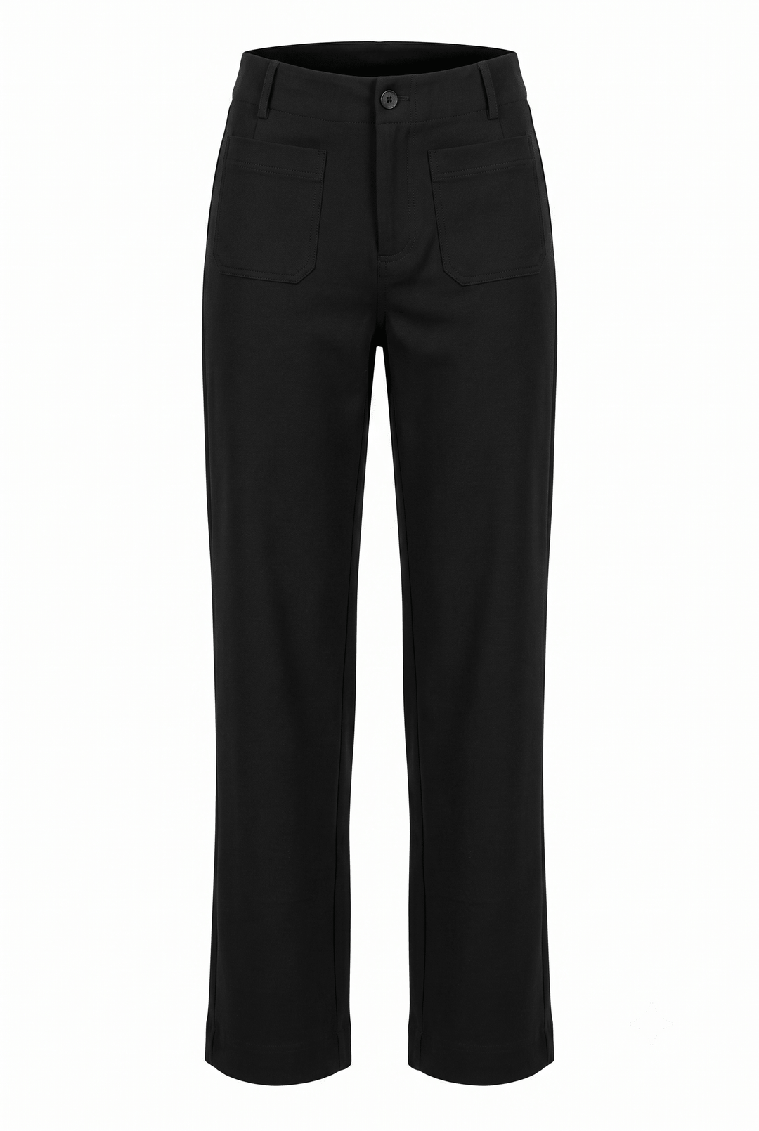 ERIN BLACK LONG WIDE LEG PATCH POCKET PANT