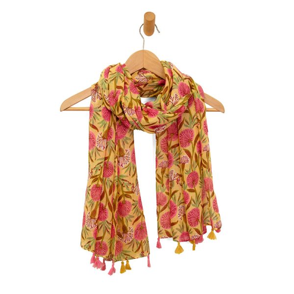 GOLDEN FIELD OF FLOWERS SCARF