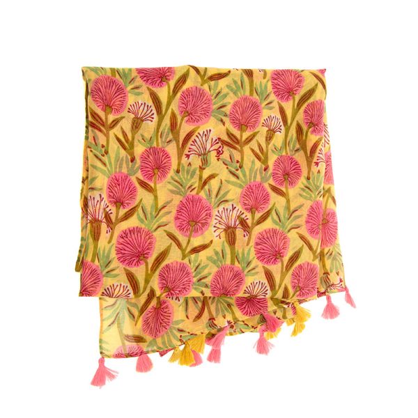 GOLDEN FIELD OF FLOWERS SCARF
