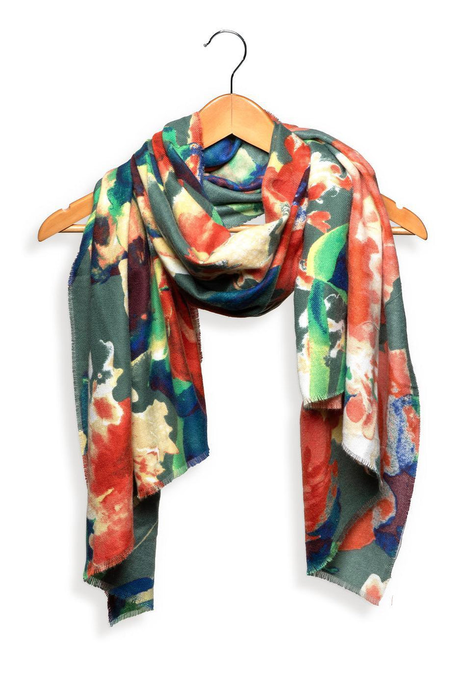 LARGE ROSE MULTI BLOOM SCARF
