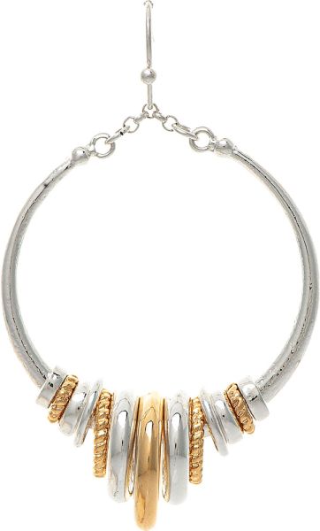 Two Tone Dandy Hoops Circle Earring

