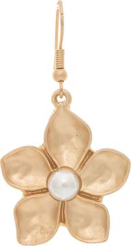 GOLD SCULPTED FLOWER EARRINGS
