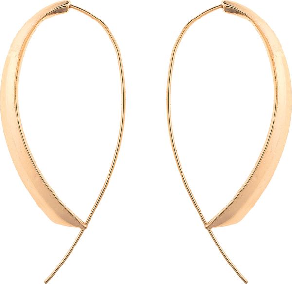 GOLD LONG WIRE ARCH EARRINGS
