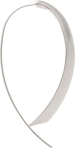 SILVER LONG WIRE ARCH EARRINGS