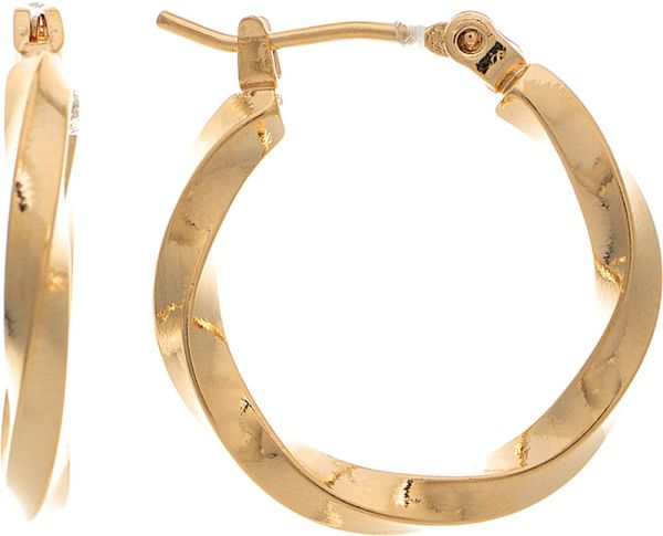 Gold 14k  Twisty Wire  Hoop Earrings