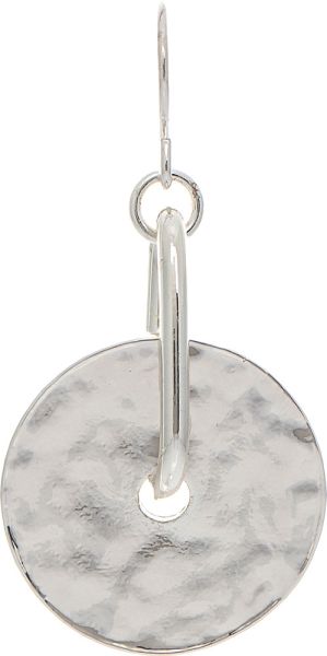 SILVER LOOPED DISC EARRINGS