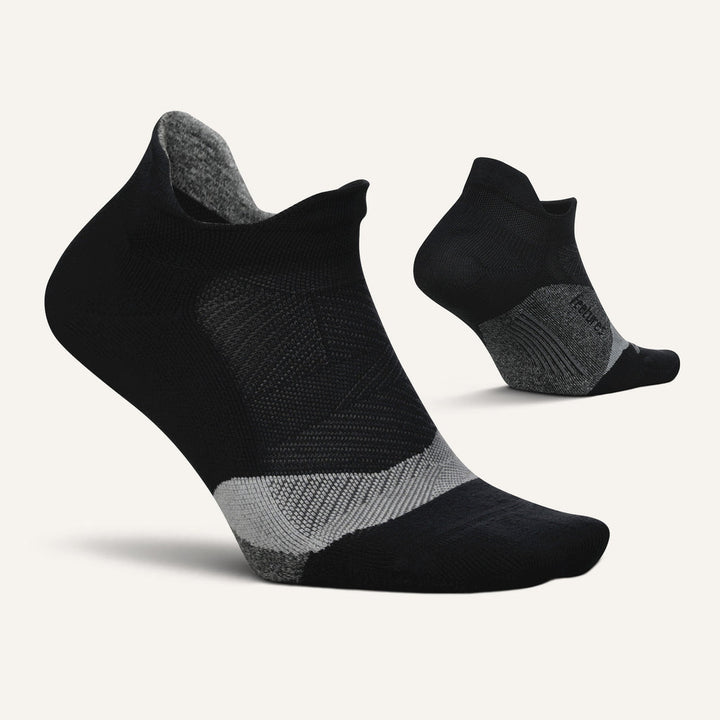 BLACK ELITE LIGHT CUSHION NO SHOW TAB SOCKS