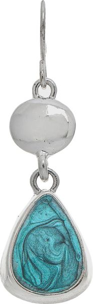 SILVER & GREEN TURQUOISE RAINDROP EARRINGS
