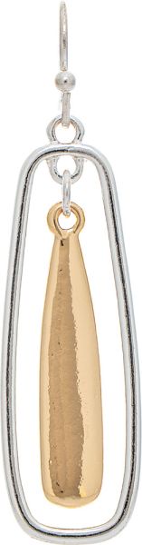 SILVER & GOLD DANGLE BAR EARRINGS
