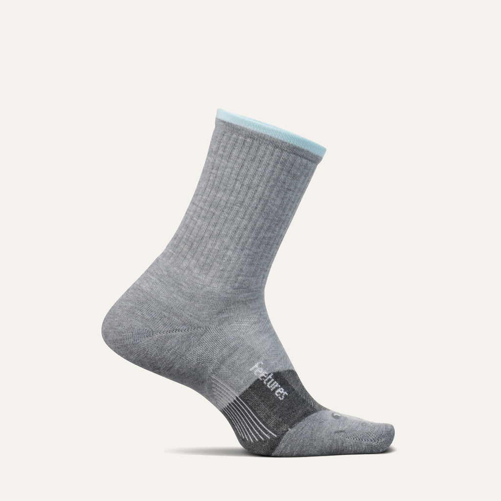 LIGHT GRAY TRAIL MINI CREW MAX CUSHION SOCKS