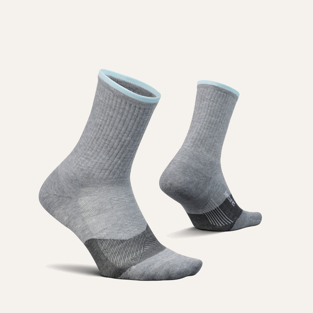 LIGHT GRAY TRAIL MINI CREW MAX CUSHION SOCKS