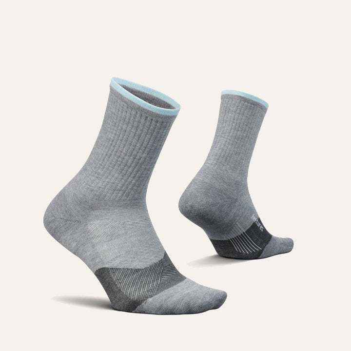 LIGHT GRAY TRAIL MINI CREW MAX CUSHION SOCKS