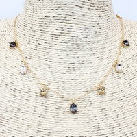 EVERLY BLACK DIAMOND CHARM NECKLACE
