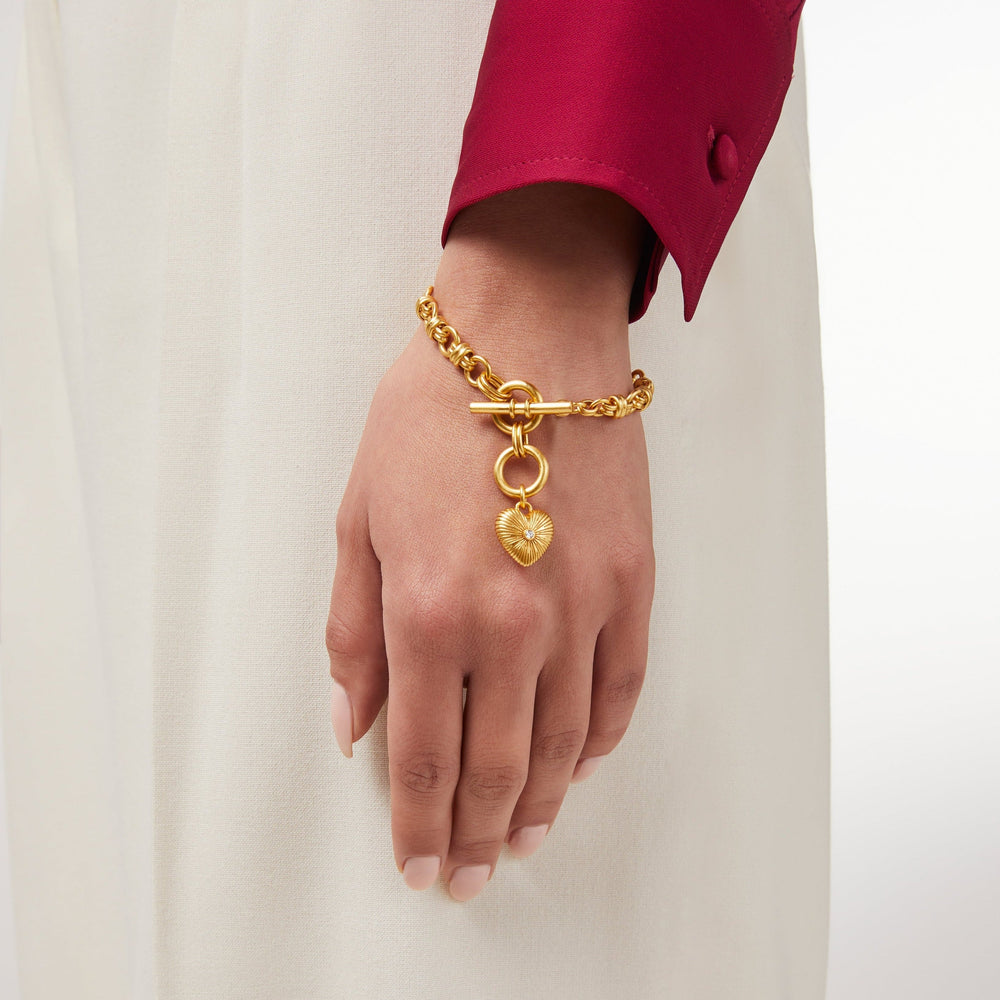 ESME HEART CZ GOLD BRACELET
