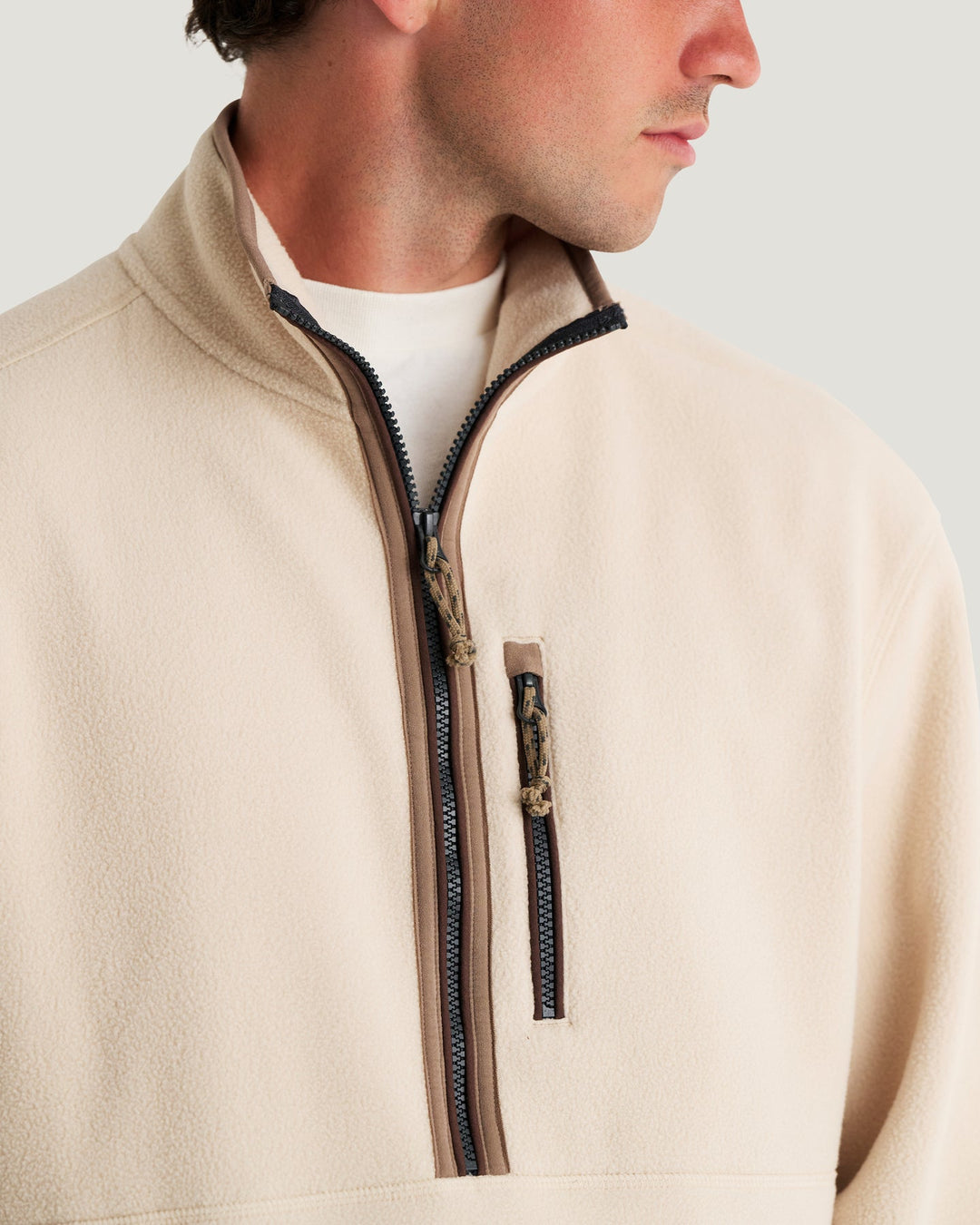 MEN'S FRENCH OAK ASHRIDGE FLEECE HALF ZIP