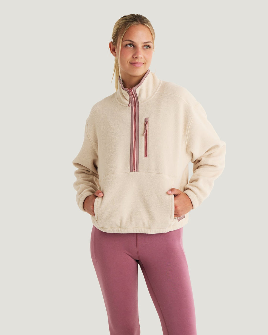 FRENCH OAK ASHRIDGE HALF ZIP FLEECE

