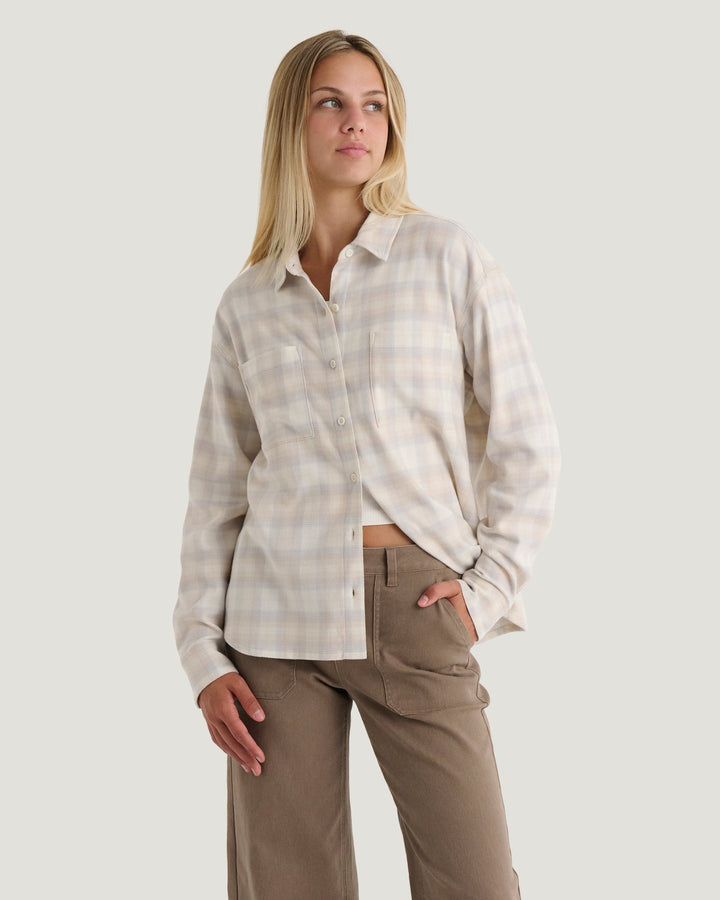 PLAID SEA SALT SEAWOOL FLANNEL SHIRT