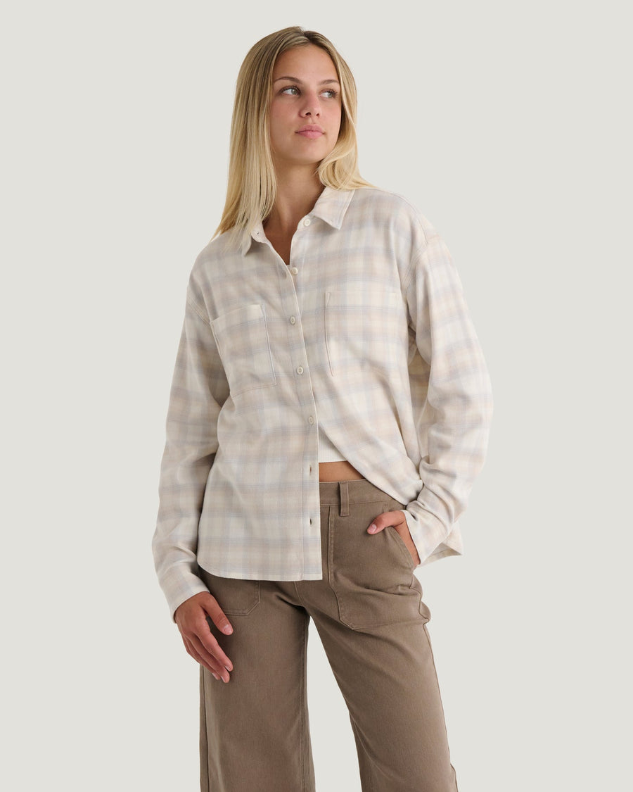 PLAID SEA SALT SEAWOOL FLANNEL SHIRT
