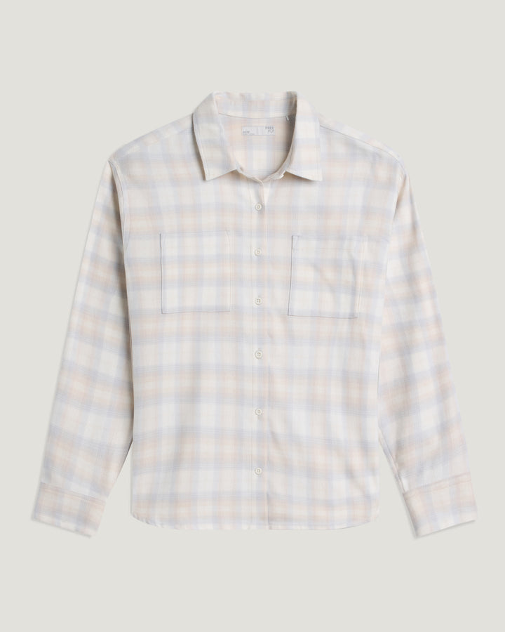 PLAID SEA SALT SEAWOOL FLANNEL SHIRT