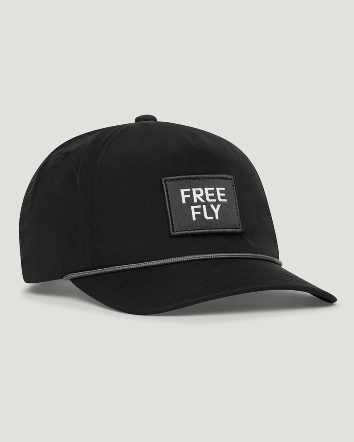 BLACK FREE FLY LOGO PERFORMANCE HAT