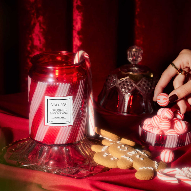 CRUSHER CANDY CANE 18oz LARGE JAR CANDLE
