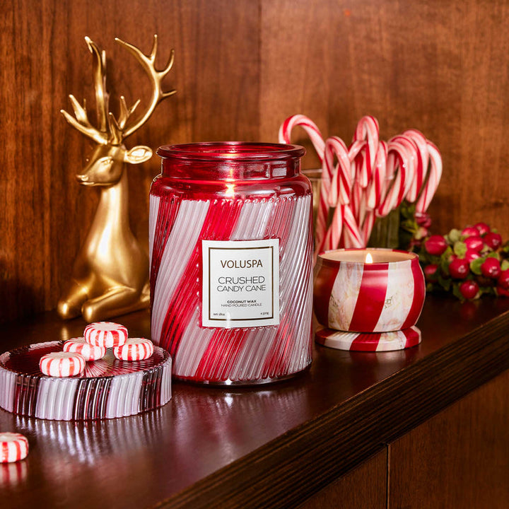 CRUSHER CANDY CANE 18oz LARGE JAR CANDLE