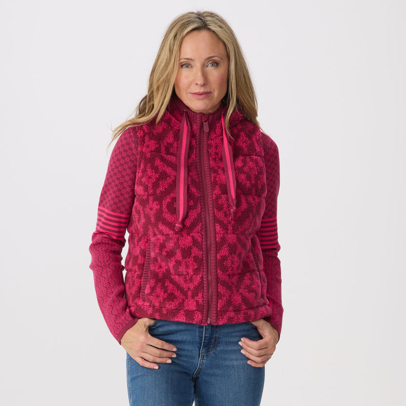 BELLA Beaujolais/Fuchsia Jacquard Vest
