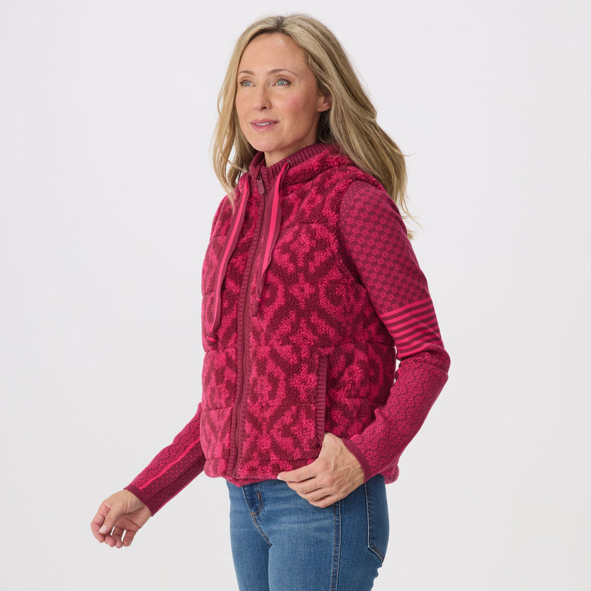 BELLA Beaujolais/Fuchsia Jacquard Vest
