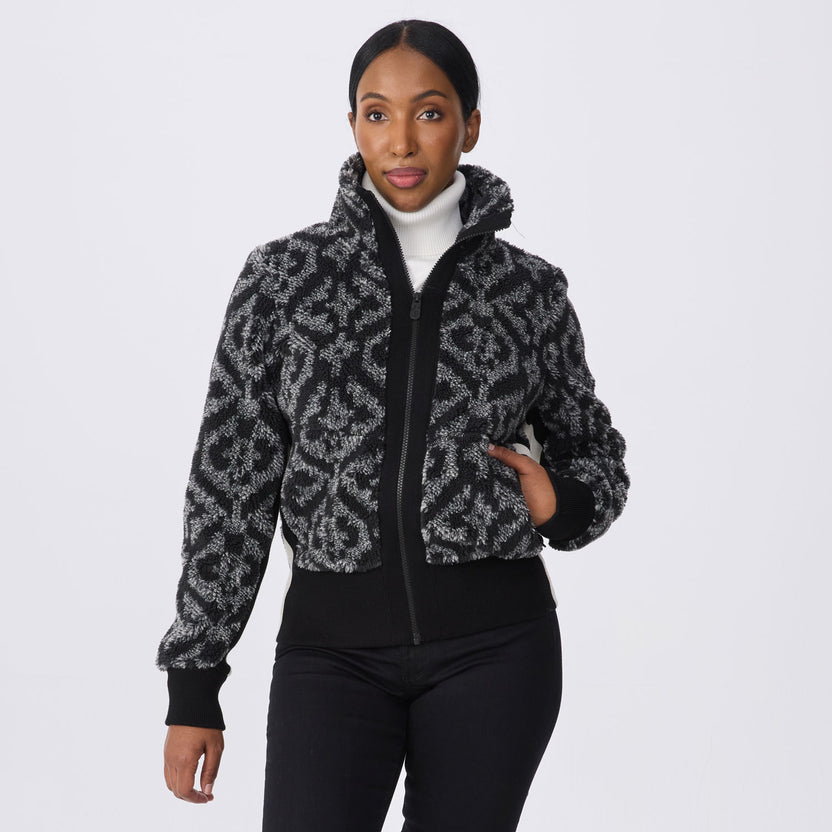 BLACK CHARCOAL STEVIE JACQUARD JACKET