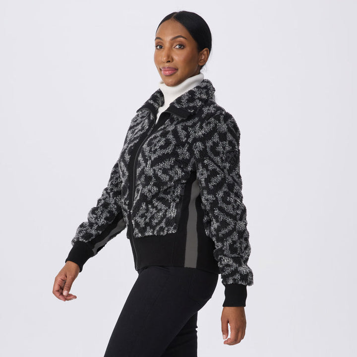 BLACK CHARCOAL STEVIE JACQUARD JACKET
