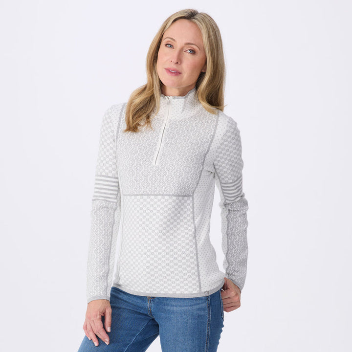 SNOW POW ZIP NECK SWEATER