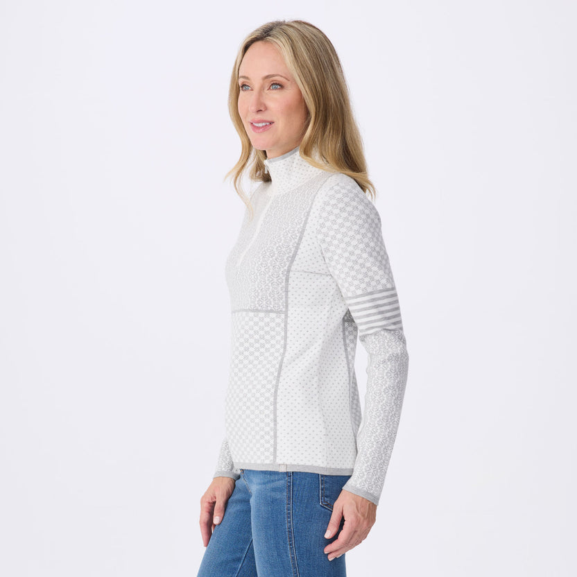 SNOW POW ZIP NECK SWEATER
