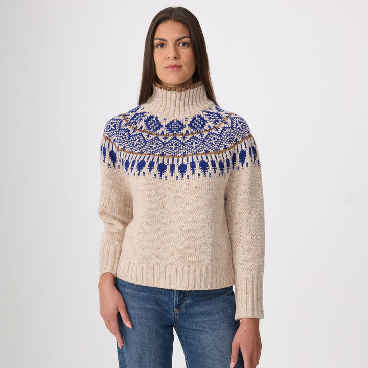 HELENA NATURAL MOCK NECK SWEATER