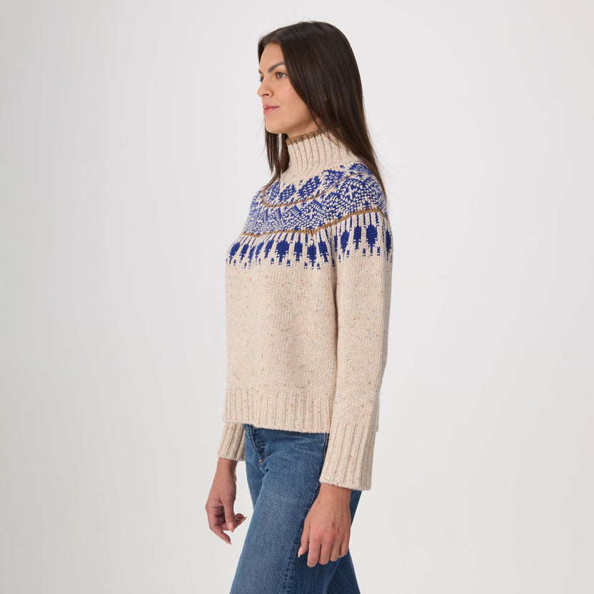 HELENA NATURAL MOCK NECK SWEATER