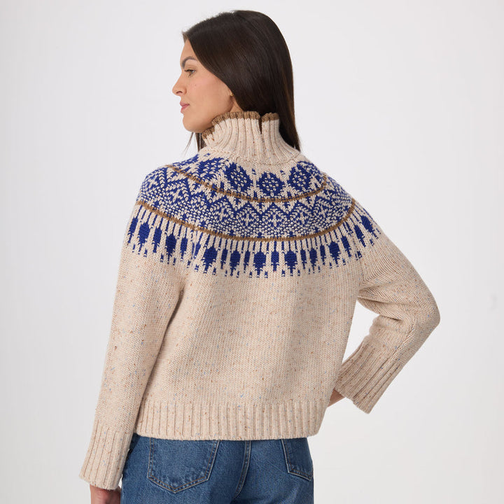 HELENA NATURAL MOCK NECK SWEATER