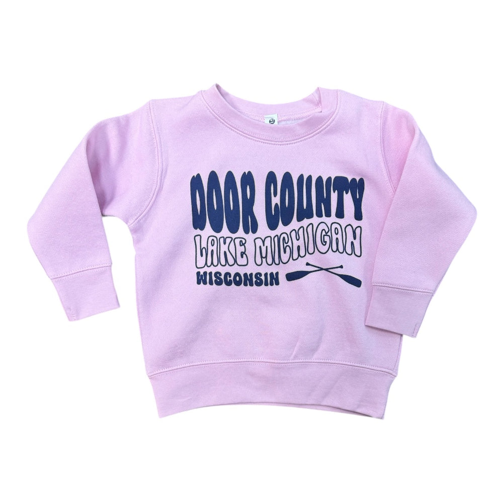TODDLER PINK DOOR COUNTY LAKE MICHIGAN SWEATSHIRT
