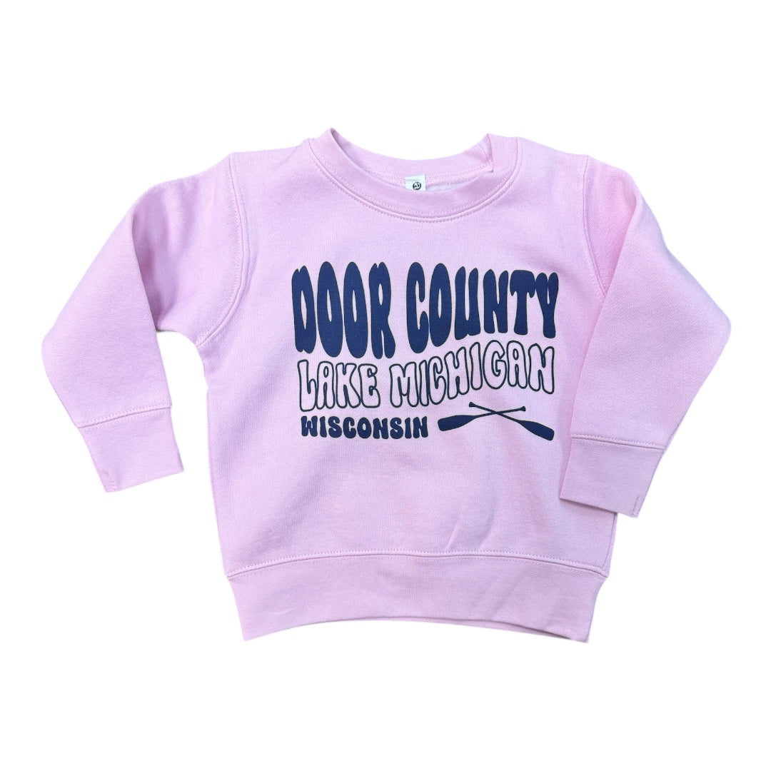 TODDLER PINK DOOR COUNTY LAKE MICHIGAN SWEATSHIRT