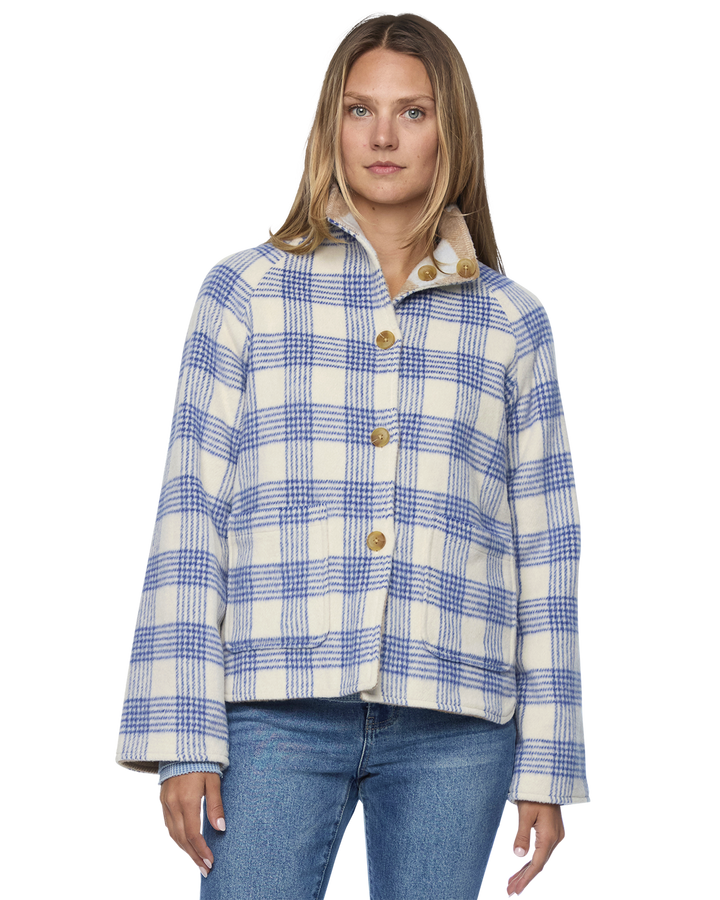 KATY BLUE REVERSIBLE CHECK JACKET