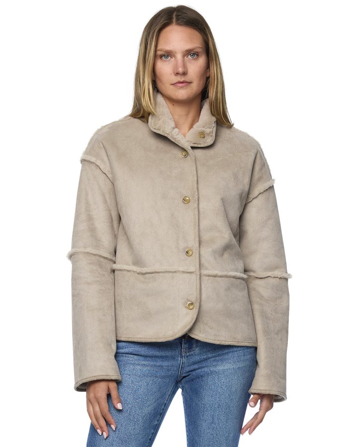 PENNINGTON REVERSIBLE FAUX FUR JACKET