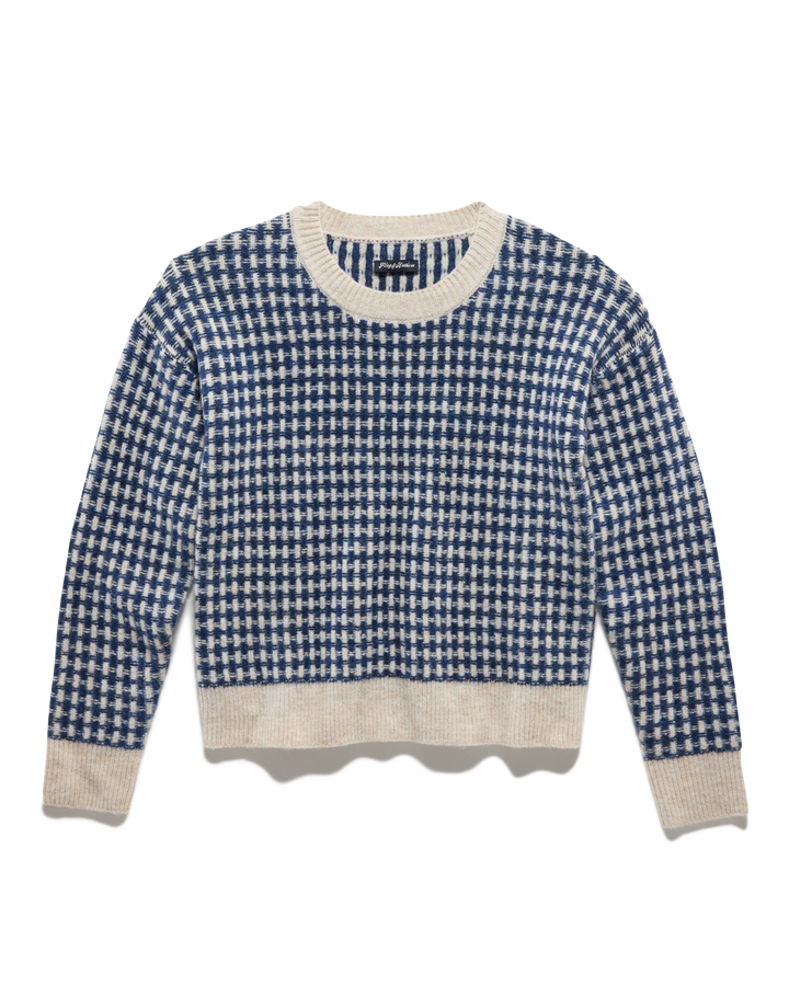 MICHIE NAVY CREW SWEATER