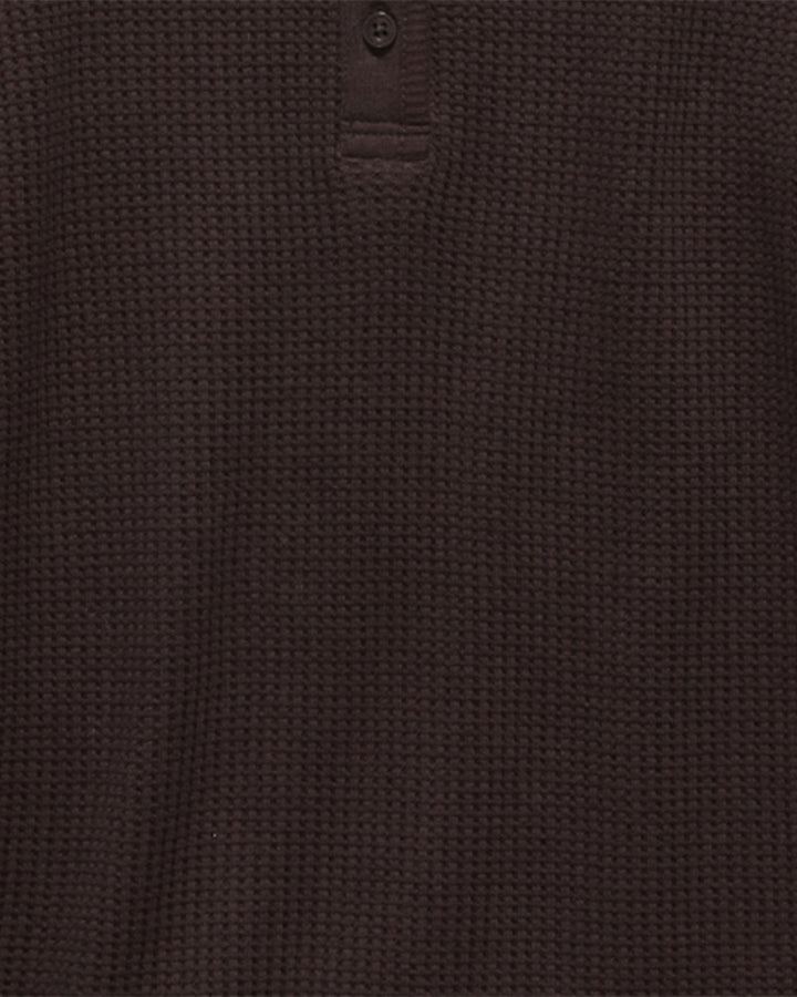 CHOCOLATE MONTCLAIR WAFFLE HENLEY TOP