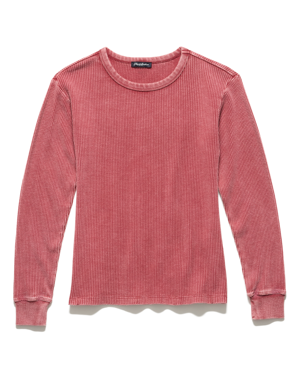 BERRY FAYSTON WAFFLE CREW KNIT TOP
