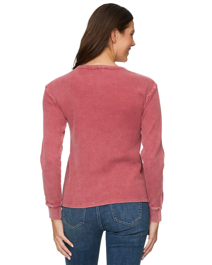 BERRY FAYSTON WAFFLE CREW KNIT TOP