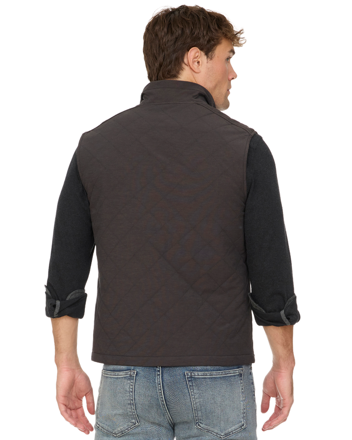 MEN'S CHARCOAL CHAPLIN QUILTED VEST