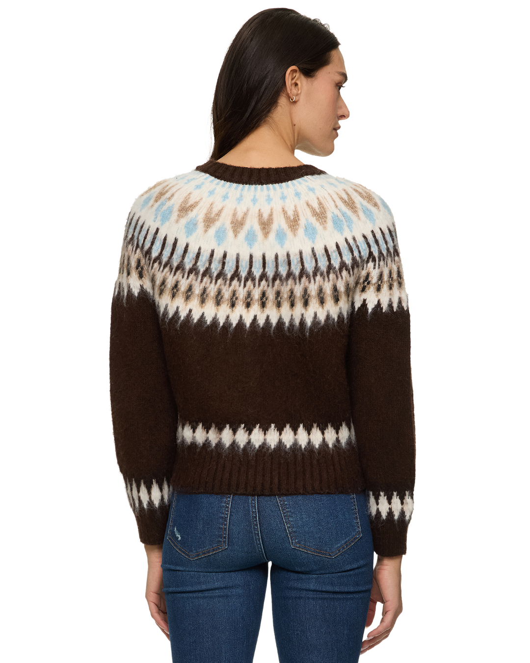 AMAL FAIR ISLE CARDIGAN SWEATER