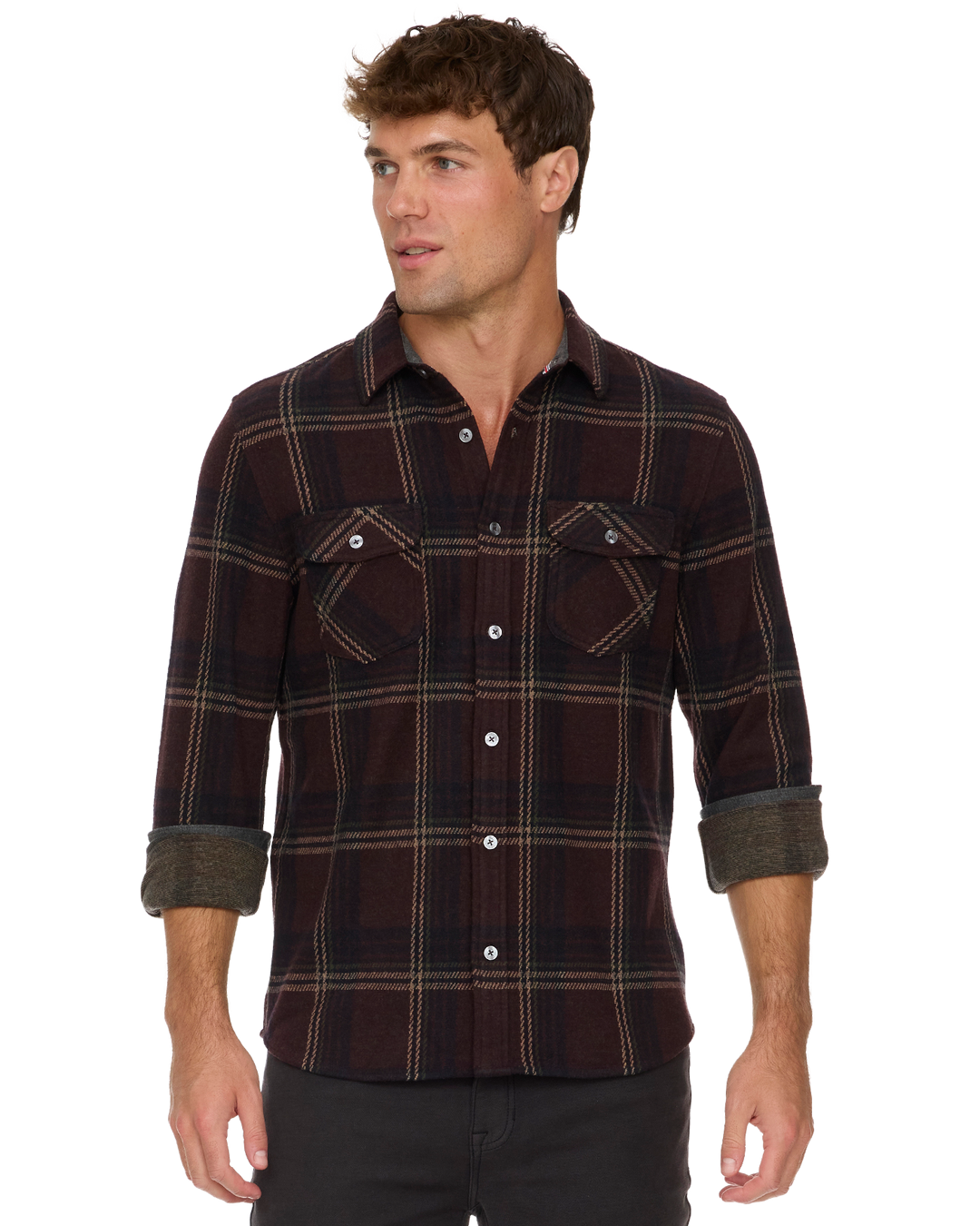 MEN'S ELBA PLAID HERO KNIT FLANNEL SHIRT