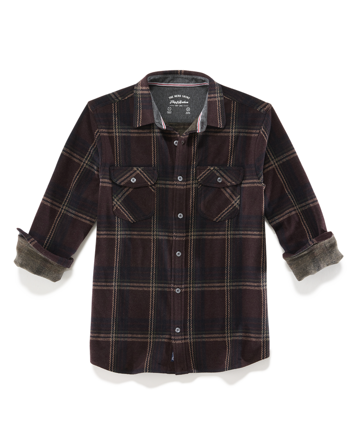 MEN'S ELBA PLAID HERO KNIT FLANNEL SHIRT