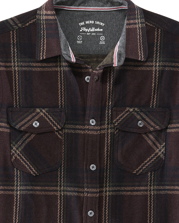 MEN'S ELBA PLAID HERO KNIT FLANNEL SHIRT